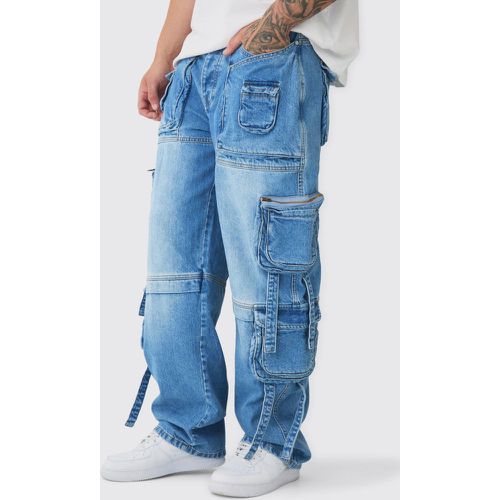 Tall - Jean cargo baggy à poches multiples homme - 30 - Boohooman - Modalova