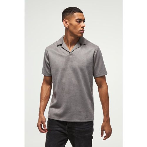 Polo en synthétique brossé - S - Boohooman - Modalova