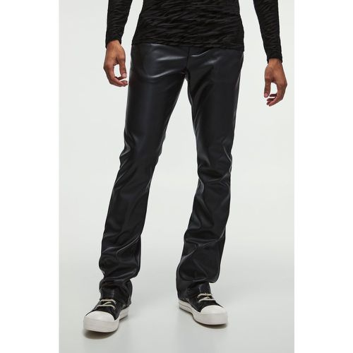 Pantalon flare slim enduit - 28 - Boohooman - Modalova