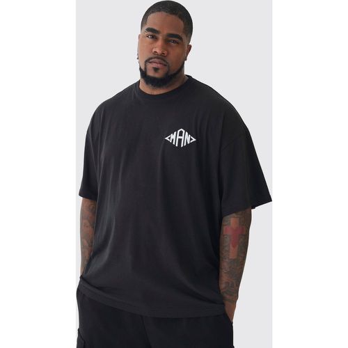 Grande taille - T-shirt oversize à broderie - MAN - XXXXL - Boohooman - Modalova