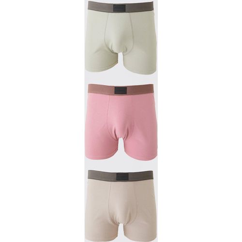 Lot de 3 boxers à logo contrastant - S - Boohooman - Modalova