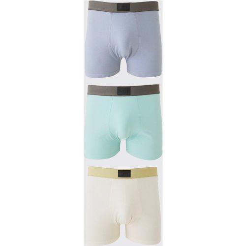 Lot de 3 boxers à logo contrastant - S - Boohooman - Modalova