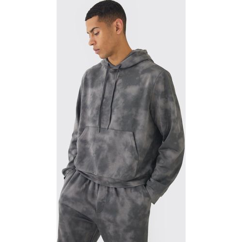 Sweat à capuche en faux daim texturé - S - Boohooman - Modalova