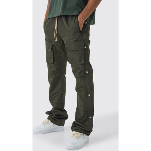 Pantalon cargo évasé à taille élastiquée - S - Boohooman - Modalova