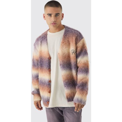 Cardigan oversize en maille brossée - S - Boohooman - Modalova