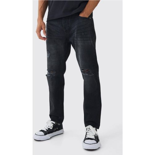 Jean droit déchiré - 30R - Boohooman - Modalova