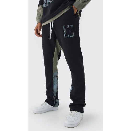 Jogging slim à empiècement contrastant et imprimé camouflage - S - Boohooman - Modalova
