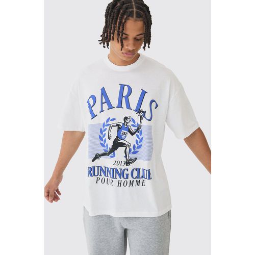 T-shirt oversize à imprimé Running Club - XS - Boohooman - Modalova