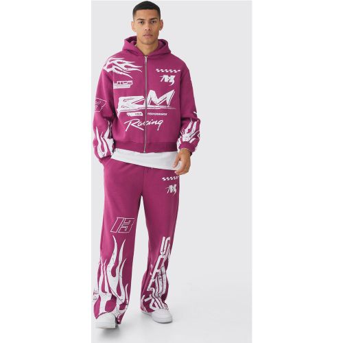Survêtement oversize à imprimé moto - L - Boohooman - Modalova