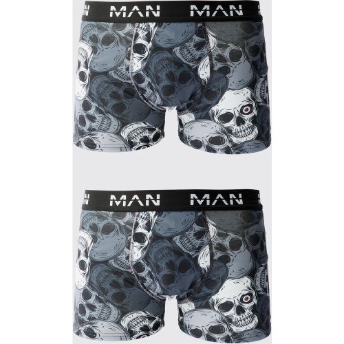 Boxer à imprimé crâne - MAN - M - Boohooman - Modalova