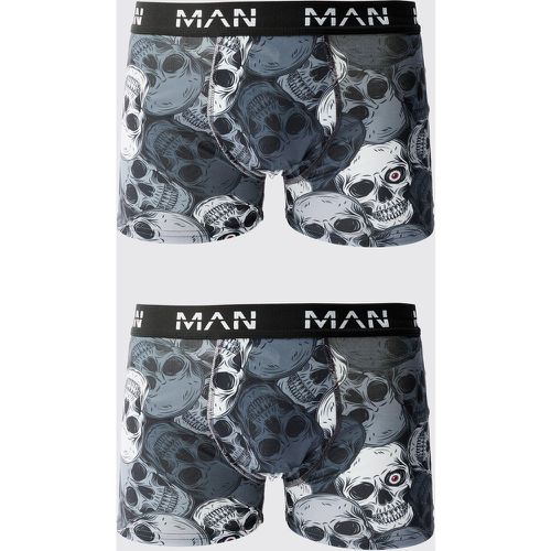 Boxer à imprimé crâne - MAN - S - Boohooman - Modalova