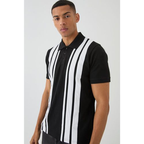 Polo cintré color block - S - Boohooman - Modalova