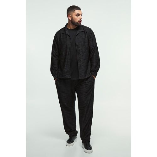 Grande taille - Ensemble avec chemise plissée et pantalon droit - XXXL - Boohooman - Modalova