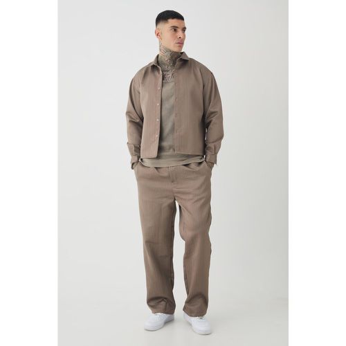 Tall - Ensemble texturé avec pantalon large - S - Boohooman - Modalova