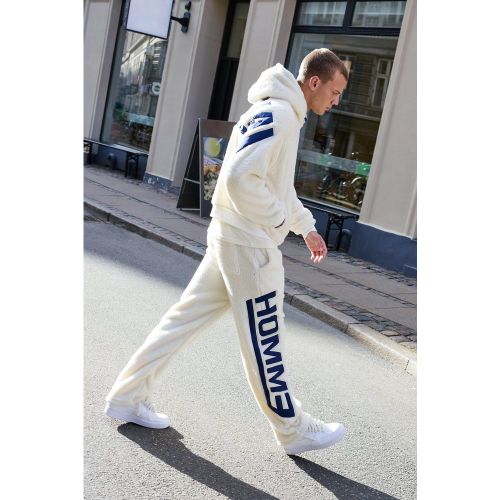 Sweat à capuche oversize en polaire brodée - Official - S - Boohooman - Modalova