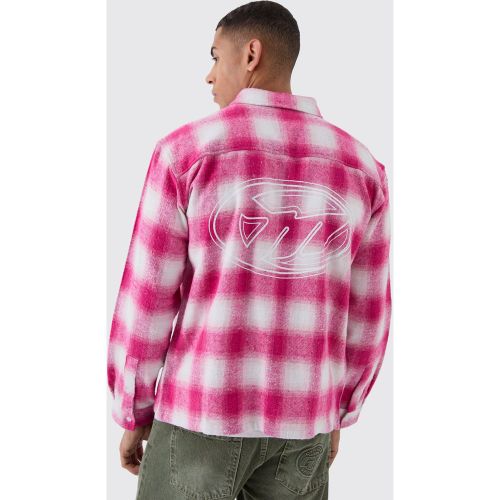 Chemise oversize à carreaux et manches longues - S - Boohooman - Modalova