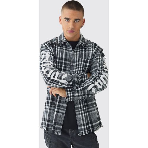 Chemise oversize à carreaux et manches longues - S - Boohooman - Modalova