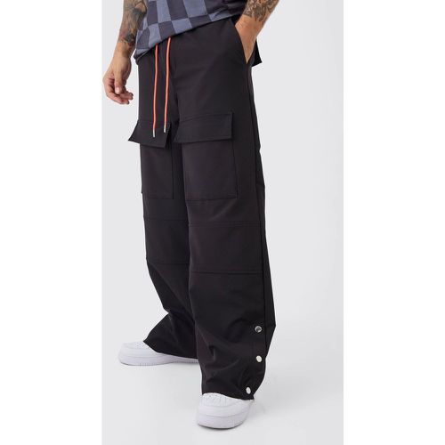 Pantalon cargo baggy à boutons pression - S - Boohooman - Modalova