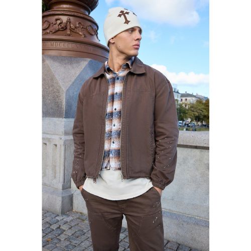 Surchemise oversize à taches de peinture - S - Boohooman - Modalova