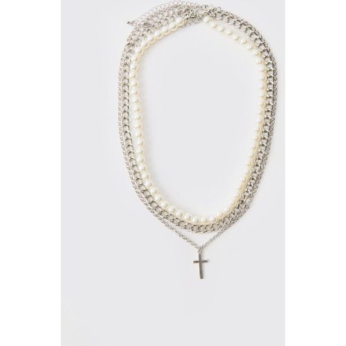 Collier perlé à chaînes multiples en - ONE SIZE - Boohooman - Modalova