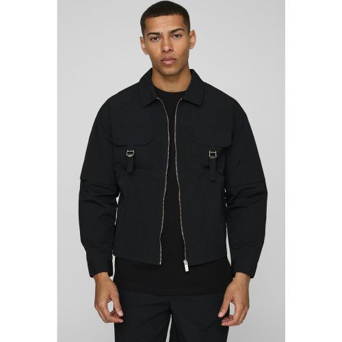 Surchemise oversize en nylon - S - Boohooman - Modalova