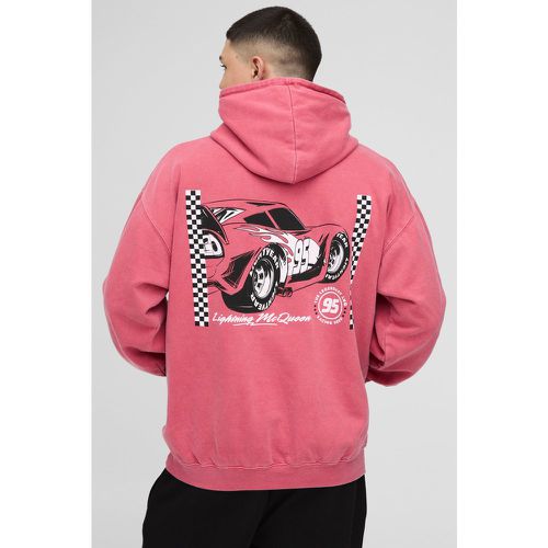 Sweat À Capuche Oversize À Imprimé Pixar Cars - L - boohoo - Modalova