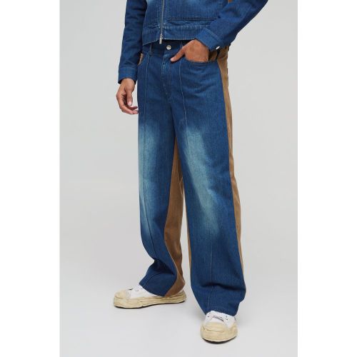 Jean large en velours côtelé - 28R - Boohooman - Modalova
