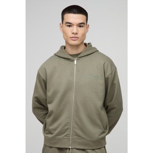 Sweat à capuche oversize épais zippé homme - S - Boohooman - Modalova