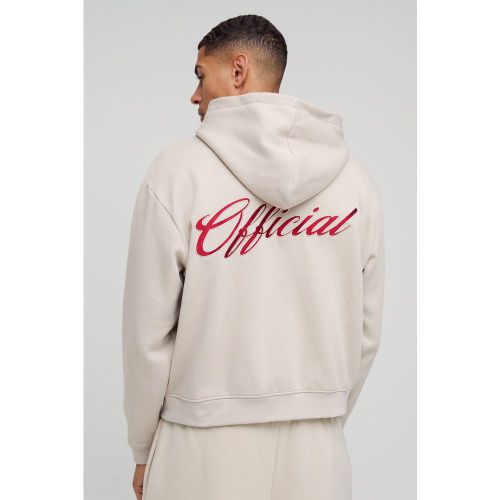 Sweat à capuche oversize zippé - Official homme - S - Boohooman - Modalova