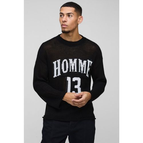 Pull oversize à coutures apparentes - S - Boohooman - Modalova