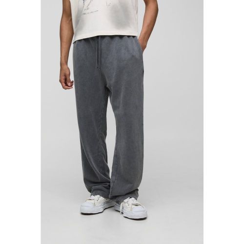 Jogging croco délavé à coutures apparentes - S - Boohooman - Modalova