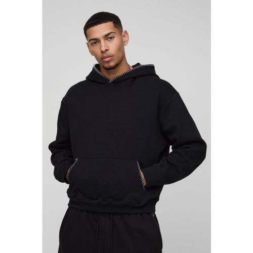 Sweat à capuche oversize à coutures apparentes homme - S - Boohooman - Modalova