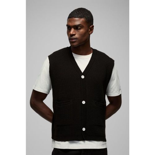 Pull oversize côtelé en maille - L - Boohooman - Modalova