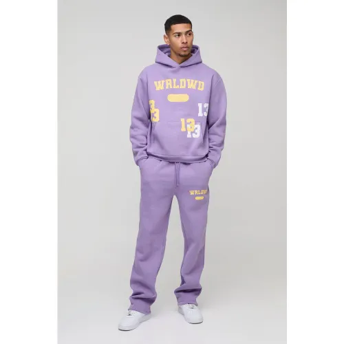 Survêtement oversize universitaire à broderie Worldwide - S - Boohooman - Modalova