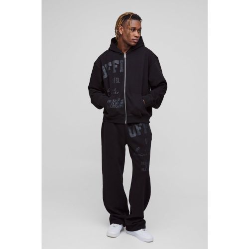 Tall - Survêtement oversize zippé - Official - S - Boohooman - Modalova