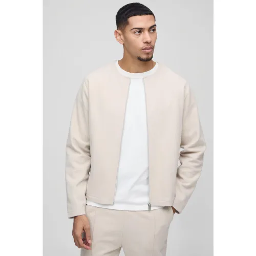 Veste zippée en maille brossée homme - S - Boohooman - Modalova