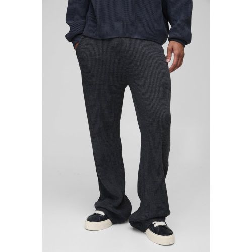 Jogging slim flare côtelé en maille croisée - S - Boohooman - Modalova