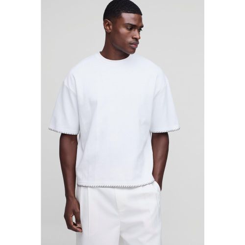 T-shirt oversize à surpiqûres - L - Boohooman - Modalova