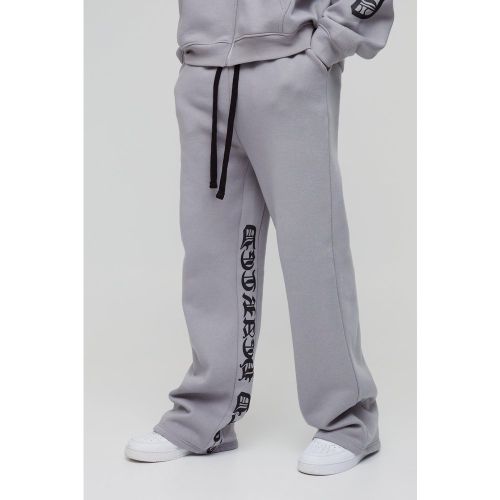Tall - Jogging large imprimé à soufflet - S - Boohooman - Modalova