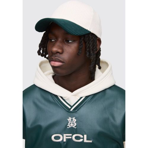 Casquette côtelée color block - ONE SIZE - Boohooman - Modalova