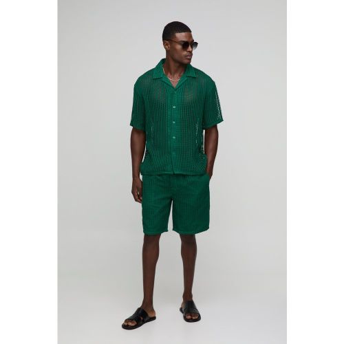 Ensemble oversize avec chemise ouverte et short - S - Boohooman - Modalova