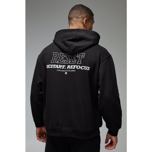 Sweat à capuche oversize réinitialisé - MAN Active - S - Boohooman - Modalova