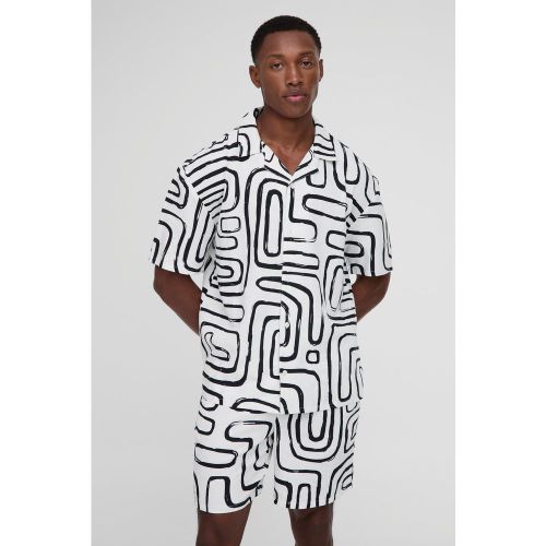 Ensemble oversize à imprimé abstrait - S - Boohooman - Modalova