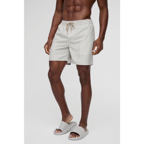 Short de bain mi-long à rayures homme - S - Boohooman - Modalova