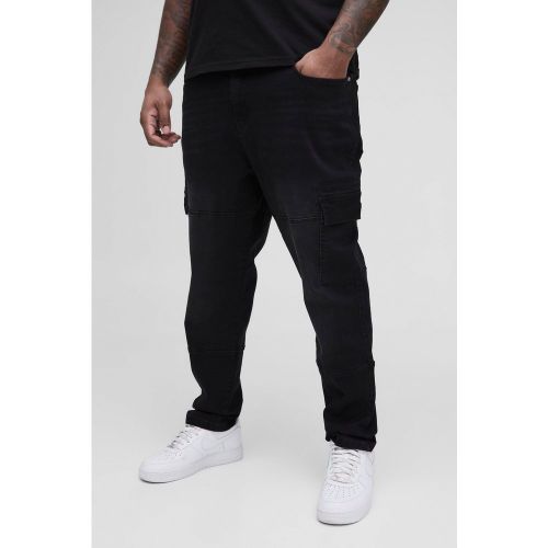 Grande taille - Jean cargo à coutures apparentes homme - 38 - Boohooman - Modalova