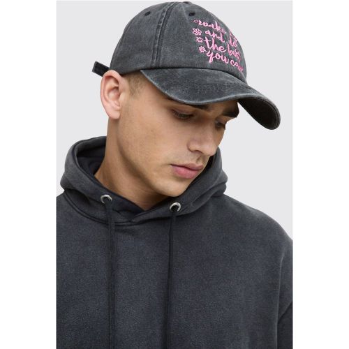 Casquette à slogan brodé - ONE SIZE - Boohooman - Modalova