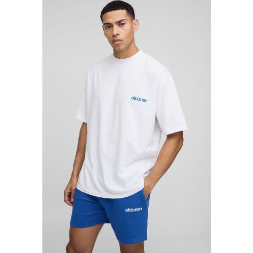Ensemble oversize à col montant avec t-shirt et short - Ofcl - S - Boohooman - Modalova