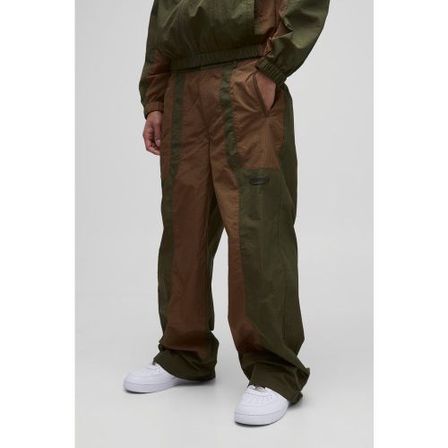 Pantalon large color block - 28R - Boohooman - Modalova