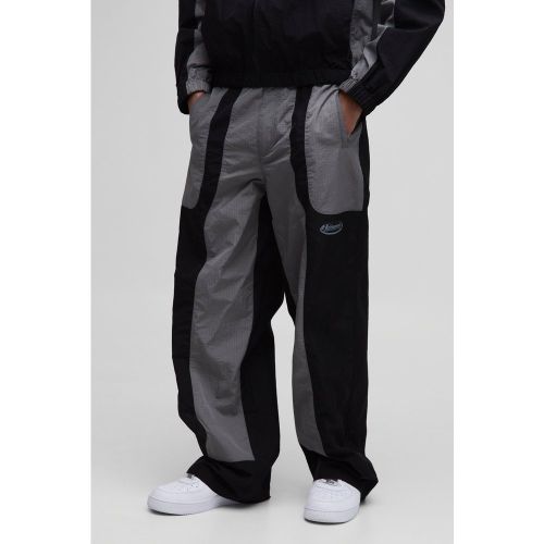 Pantalon large color block - 28R - Boohooman - Modalova