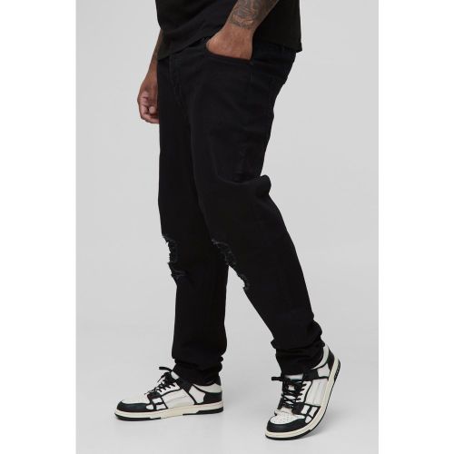 Grande taille - Jean stretch déchiré - 38 - Boohooman - Modalova